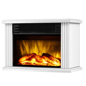 New Electric Fireplace Heater: Mini, Cute Flame, and Freestanding with Two Heating Controls
