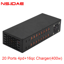 4 ports USB Type-C 16 ports USB de type A