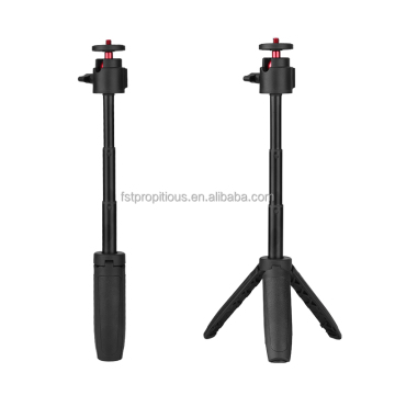 Aksiyon kameraları için telefon klibi ve doldurma ışığı ile 3'ü 1 arada selfie sopa direği tripod (Pocket 3, GoPro Hero 12, 11, Insta360 x4, x3, Go 3)