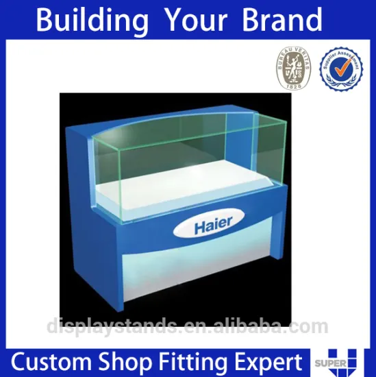 Newest design simple style painted wooden blue headset stand