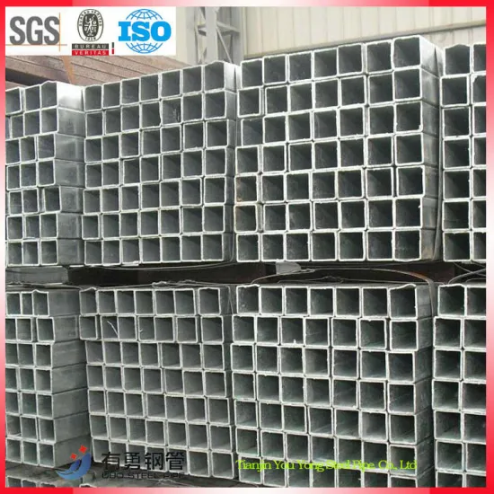 20x20mm~100x100mm in bulk inventory Pre-galvanised square steel pipes