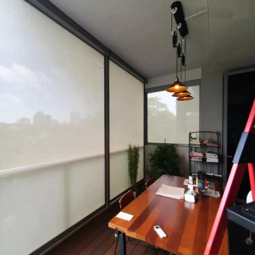 Youya Commercial Elegant Motorized Smart Roller Blinds - Windproof Automatic Window Blinds for Pergola