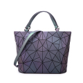 Beg bahu untuk kanak-kanak perempuan berwarna-warni beg tangan berkapasiti besar-besar bercahaya beg messenger geometri