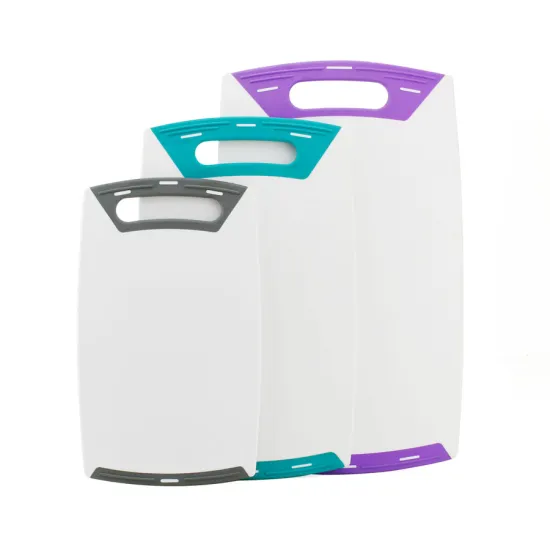 3 Pieces Plastic Kitchen Cutting Board Chopping Set