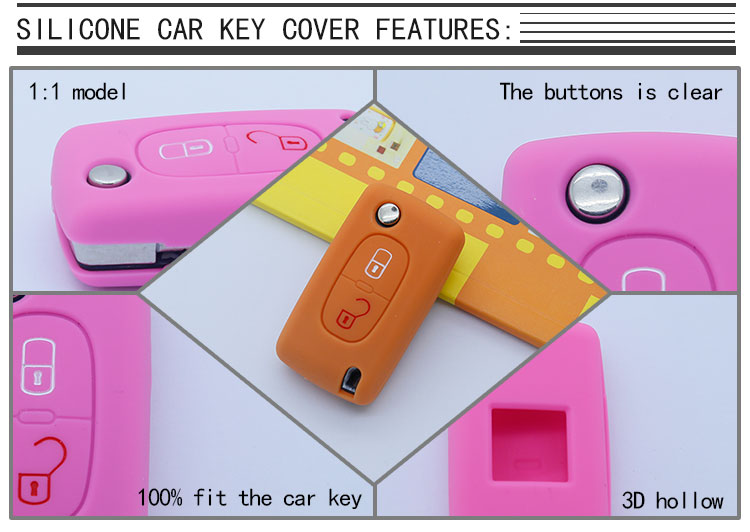 peugeot silicone car key bag
