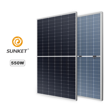 Painel solar de 550 w células 182 mm painel de meio corte