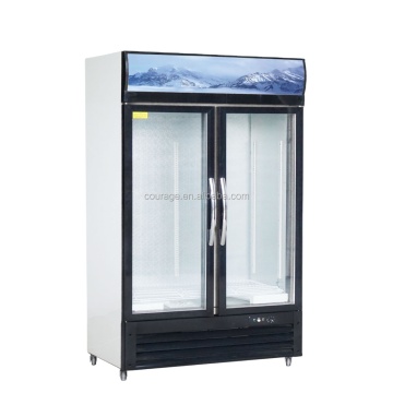 1200MM 2 Door Upright Freezer with LED Light
