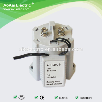 ADH50A-P 12VDC 50A Load 12-900VDC Energy Saving Type 1NO Contact For HV Power Supply System AOKAI High Voltage DC Contactor