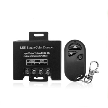 DC12-24V 30A Single Channel LED Controller dimmer dengan 3 remote RF nirkabel utama