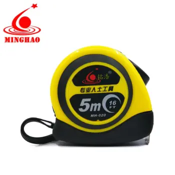7.5m Yellow Metric-inch Steel Measuring Tape Rubber Covered
