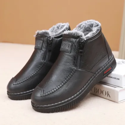 Middle aged and elderly soft soled snow boots