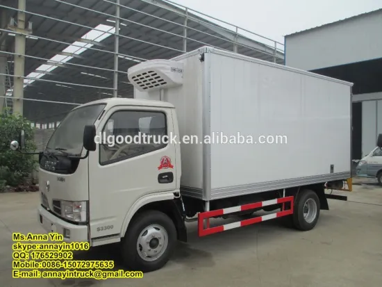 Dongfeng 4*2 small refrigerated truck refrigerator van refrigerator box truck