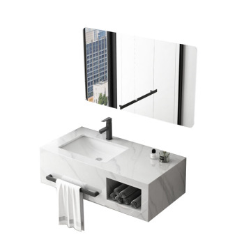 Modern Christmas Bathroom Vanity Cabinet Set with Mirror
