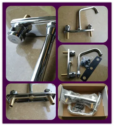 Cross handles kitchen faucet, brass kitchen faucet