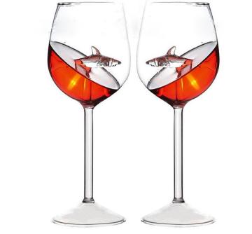 Dolphin Fun Crystal Wineglass for Snow White Mousse Pie and Red Wine
