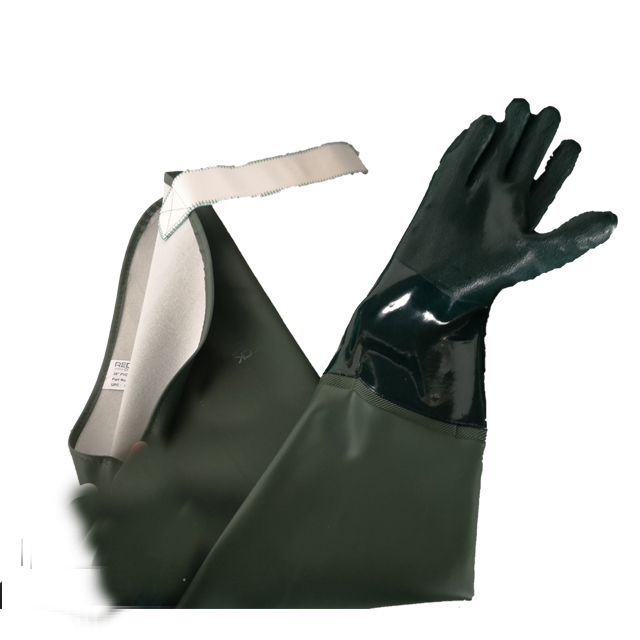 SCHULTERLÄNGE ISOLIERTE PVC-HANDSCHUHE MIT GURT