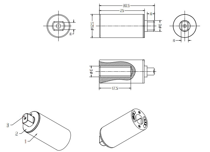 Shaft Damper For Floor Sockets