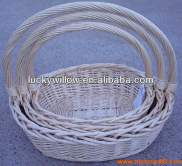willow storage basket fruit baskt/gift basket set of three