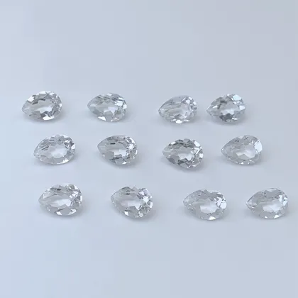 White Topaz Faceted Loose Top Quality White Topaz