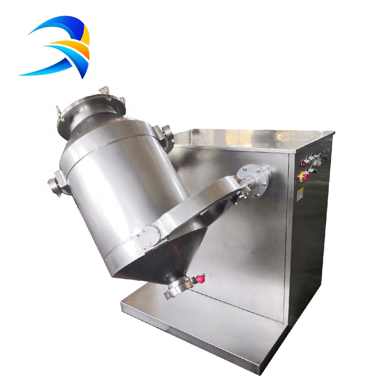 Dry chemical pharmaceutical powder 3D swing mixer