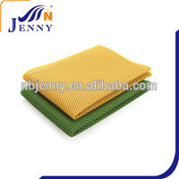 China Manufacturer Double Mesh Microfiber Scrub Cloth