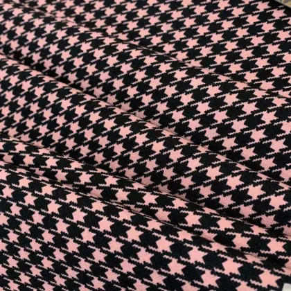 Hound Tooth Check Printed Fabric