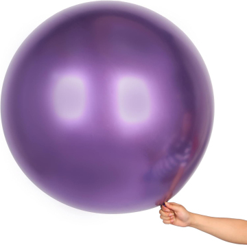 Custom Inflatable Helium Gold Balloons - Extra Large Golden Giant 36 Inch Latex Print Chrome Balloon