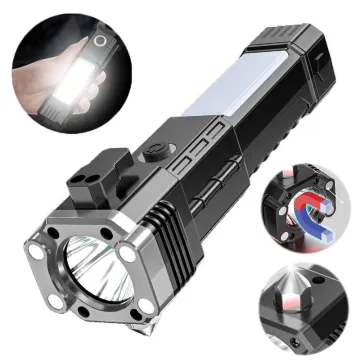 Multi-functional Car Safety Hammer with Magnetic Rechargeable Emergency Lamp - Window Breaker Torch