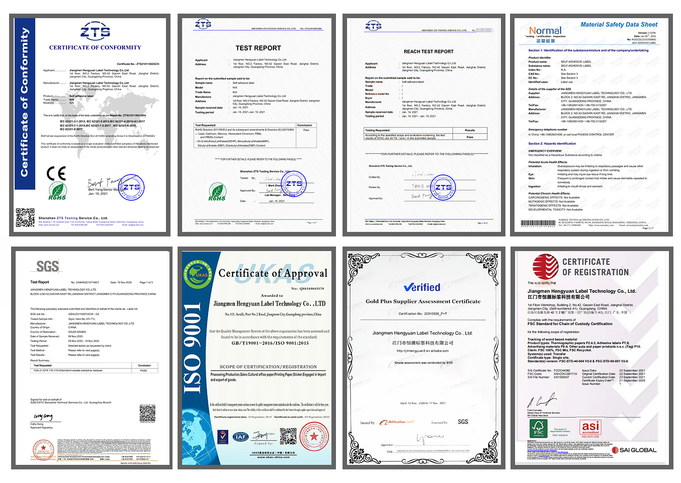 certificates