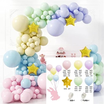 Colorful Macaron Latex Balloon Garland Arch for Parties