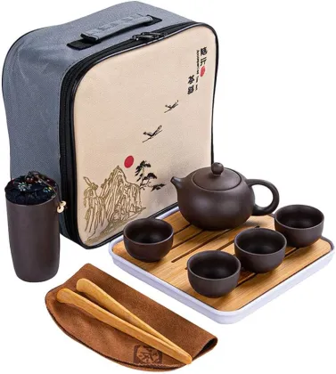 Ruyi Ceramic Express Cup Travel Teaware Set