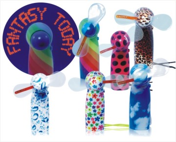 5509 colored Handle Mini Fan with LED Message