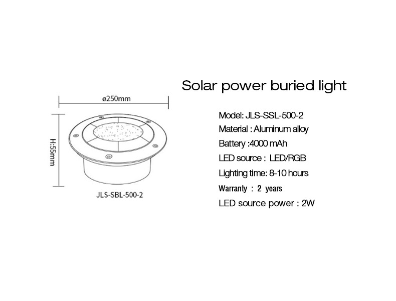 solar underground yard light