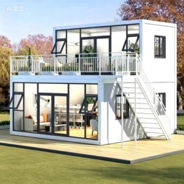 Stackable Prefab Container Living Unit with Snap-Together Design