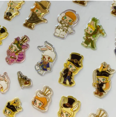 crystal drop glue sticker