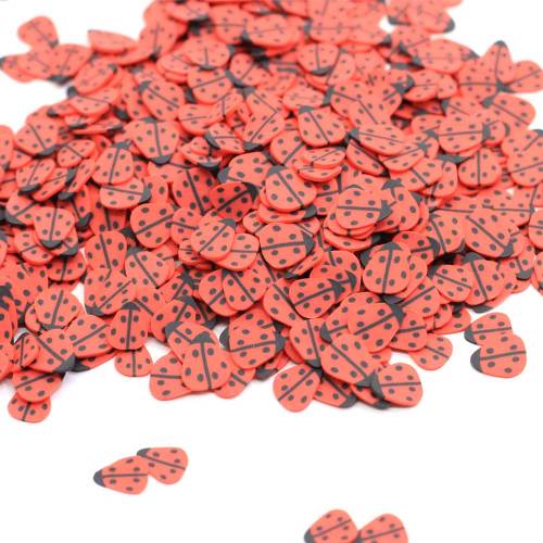 Newest Simulation Coccinella Septempunctata Polymer Caly Slice Sprinkles For Nail Art Decoration And Artificial Diy Accessories