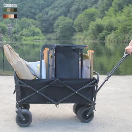 Best Price Outdoor Picnic Cart: 500KGS Load Capacity, Folding Beach Cart, Camping Utility Wagon & Collapsible Cart