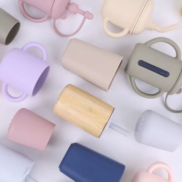 Food-grade Silicone Baby Straw Cup