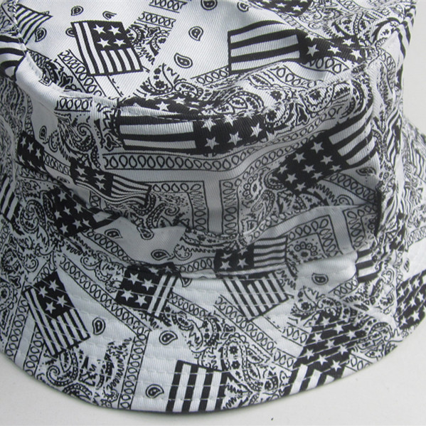 New Coming Fashion Flag Print Bucket Hat