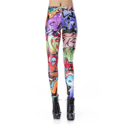 New printting lady trousers women girle sexy legging 3D printing japanese legging pantyhose