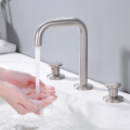 Three Hole Bathroom Basin Brass Water Faucet