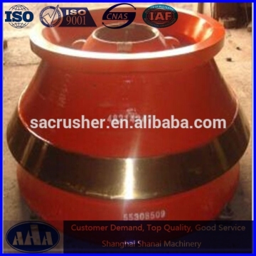 High manganese cone crusher concave parts, bowl liner concave and mantle parts for cone crusher