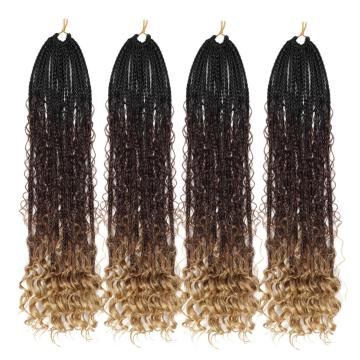 Goddess Box Senegal Twist Braids with Curly Ends Crochet Bohemian Braids Hair Hair Extensions Synthetic Braiding