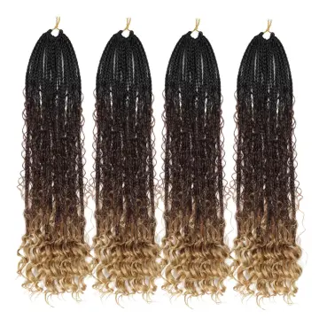 Goddess Box Senegal Twist Braids with Curly Ends Crochet Bohemian Braids Hair Hair Extensions Synthetic Braiding