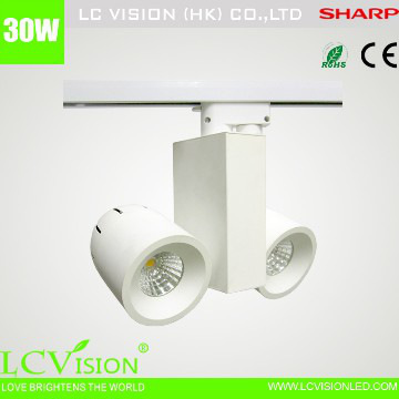 CE ROHS LED Lighting / 30W SHARP COB LED Track light / 2960lm