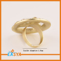 Grosir emas Crystal Flower E huruf besar cincin murah