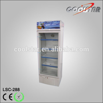 Restaurant and supermarket upright dsiplay glass door upright refrigerator showcase