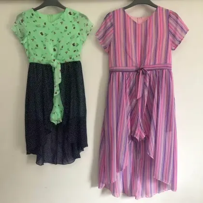 Summer Printed Mid-Calf Dress for Girls 4-16 Years - Vestidos Nina