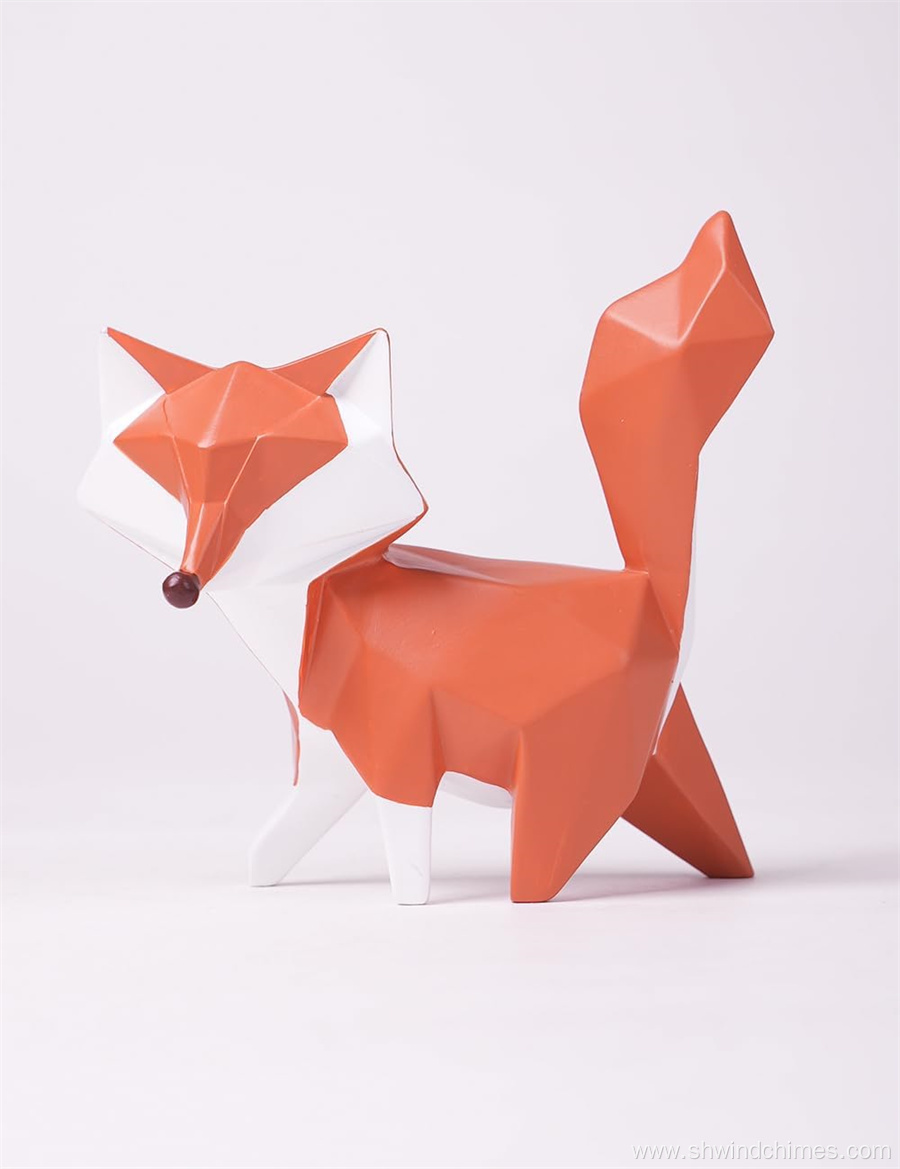 Modern Fox Figurine Statue Gift and Home Decor Sculpture