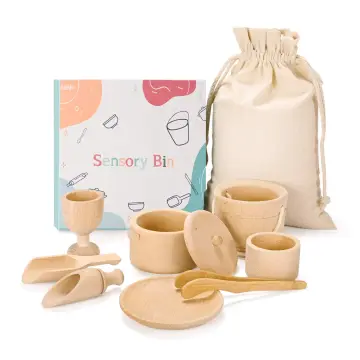 DIY Montessori Teaching Tools: Wooden Tongs for Kids' Sensory Bin and Educational Play